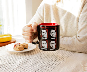 Halloween Many Faces of Michael Myers Ceramic Mug | Holds 20 Ounces