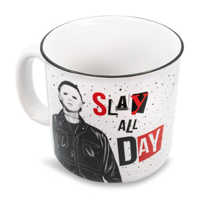 Halloween II "Slay All Day" Ceramic Camper Mug | Holds 20 Ounces