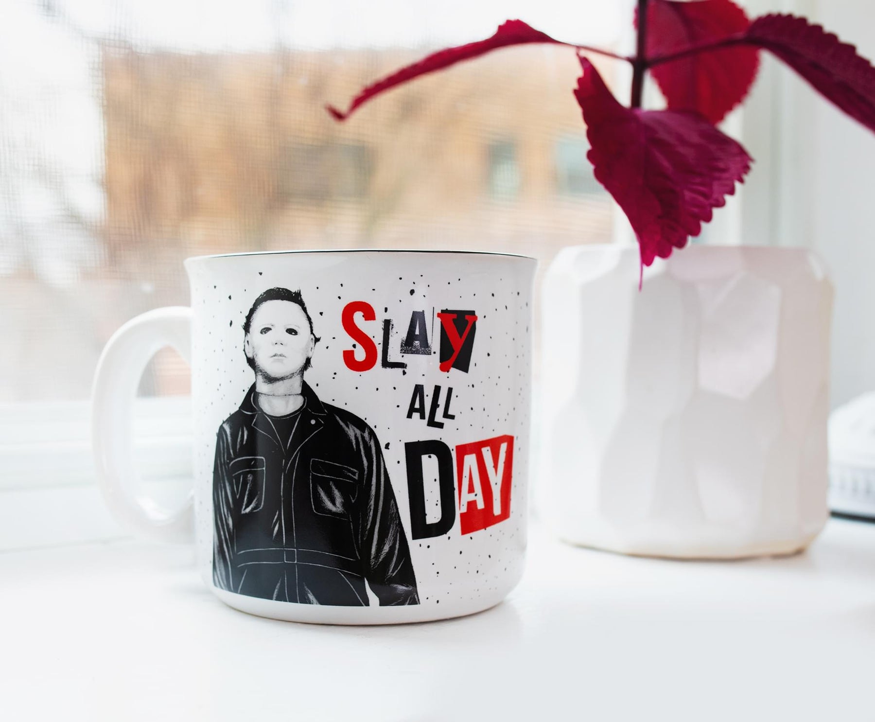 Halloween II "Slay All Day" Ceramic Camper Mug | Holds 20 Ounces