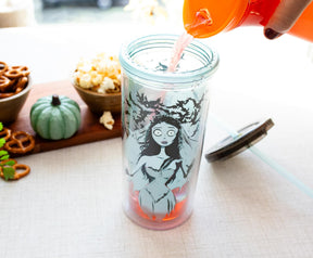 Tim Burton's Corpse Bride Emily 20-Ounce Carnival Cup With Lid and Straw