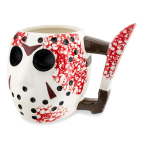 Friday the 13th Jason's Mask 3D Sculpted Ceramic Mug | Holds 20 Ounces