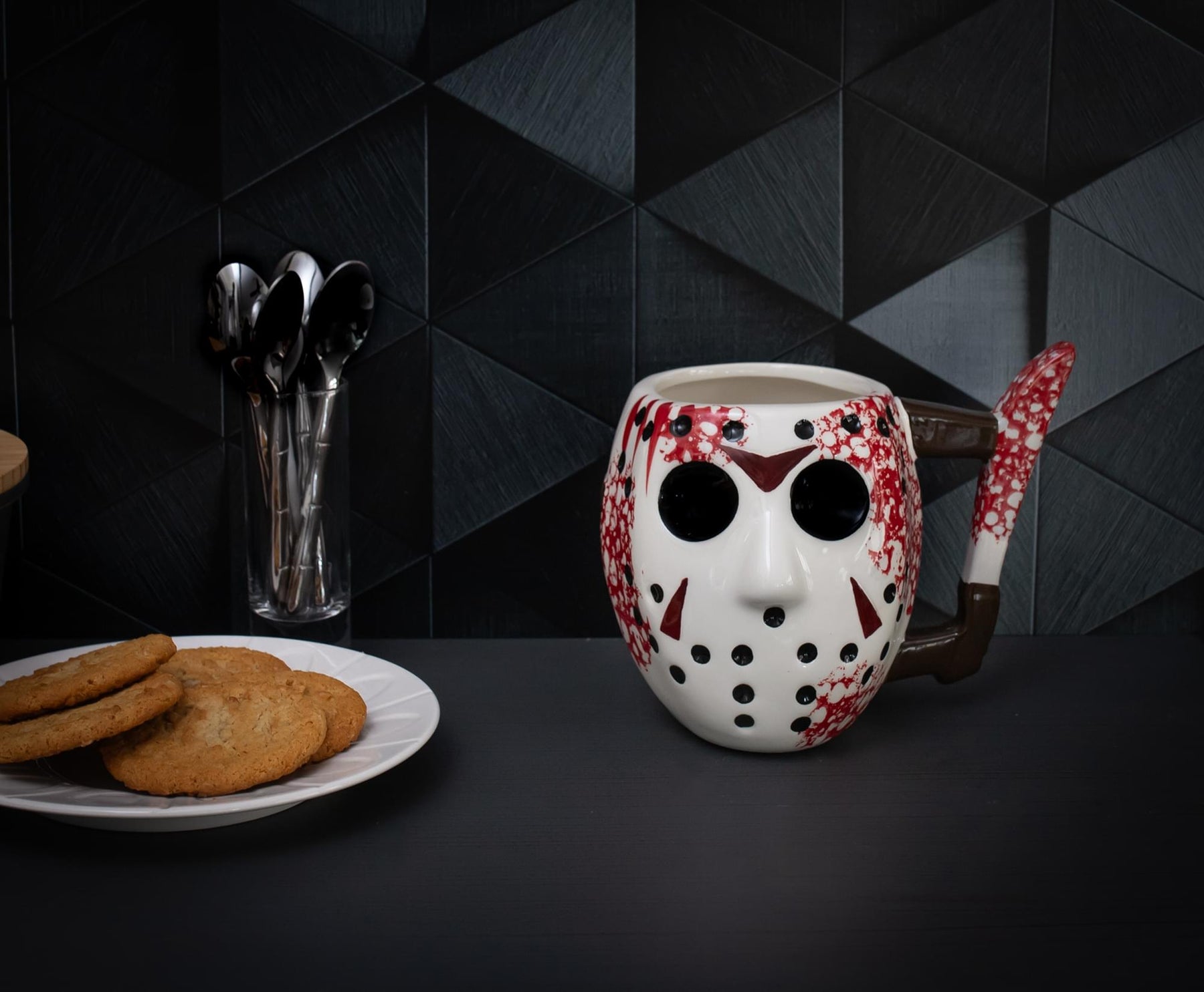 Friday the 13th Jason's Mask 3D Sculpted Ceramic Mug | Holds 20 Ounces