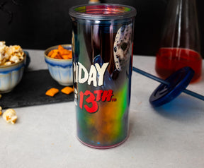 Friday The 13th Jason Carnival Cup With Lid and Straw | Holds 20 Ounces