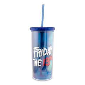 Friday The 13th Jason Carnival Cup With Lid and Straw | Holds 20 Ounces