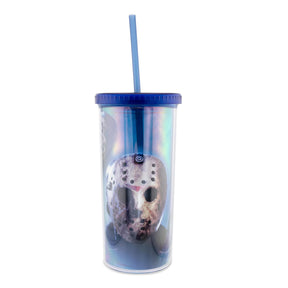 Friday The 13th Jason Carnival Cup With Lid and Straw | Holds 20 Ounces