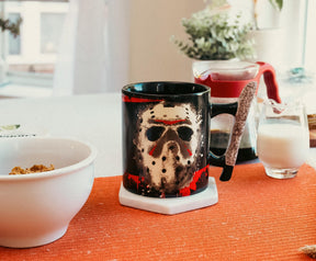 Friday The 13th Jason Mask 20-Ounce Ceramic Mug With Machete-Shaped Handle