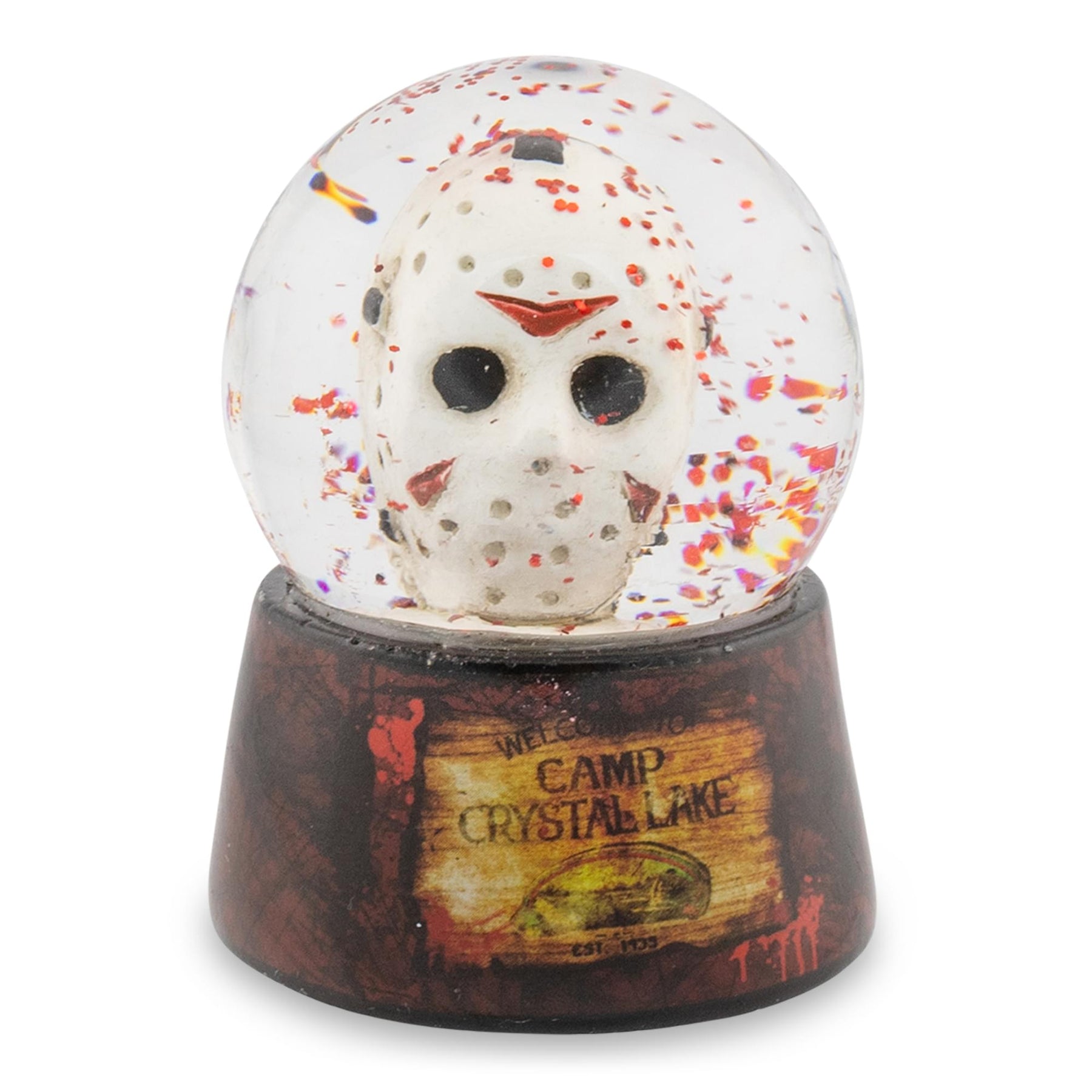 Friday The 13th Jason Voorhees Camp Crystal Lake Mini Snow Globe | 2 Inches Tall