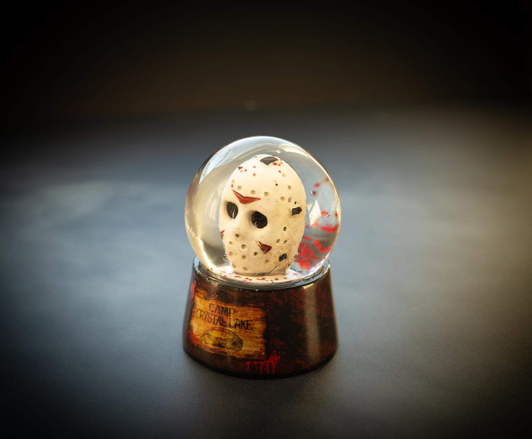 Friday The 13th Jason Voorhees Camp Crystal Lake Mini Snow Globe | 2 Inches Tall