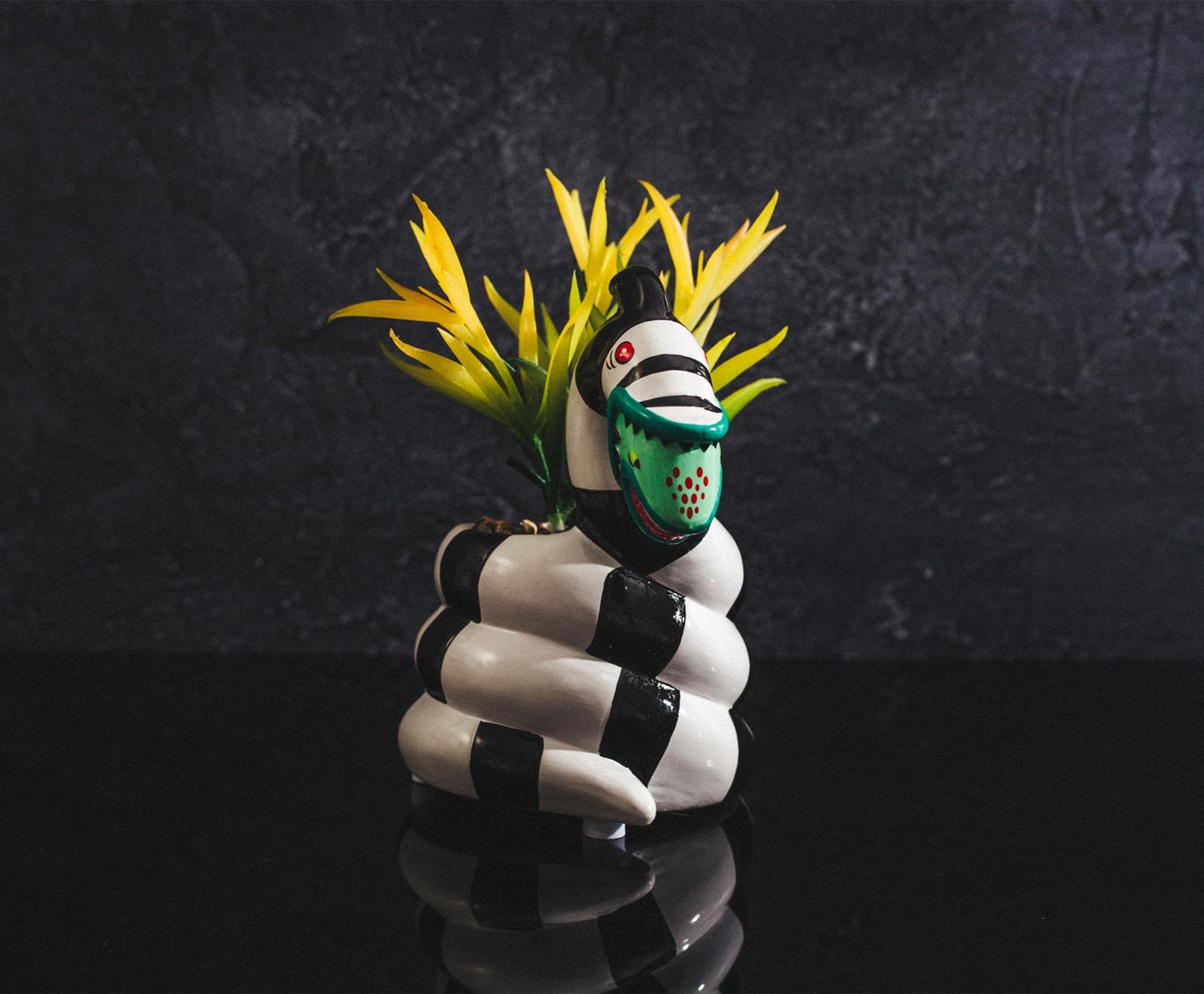 Beetlejuice Sandworm 6-Inch Ceramic Planter With Artificial Succulent