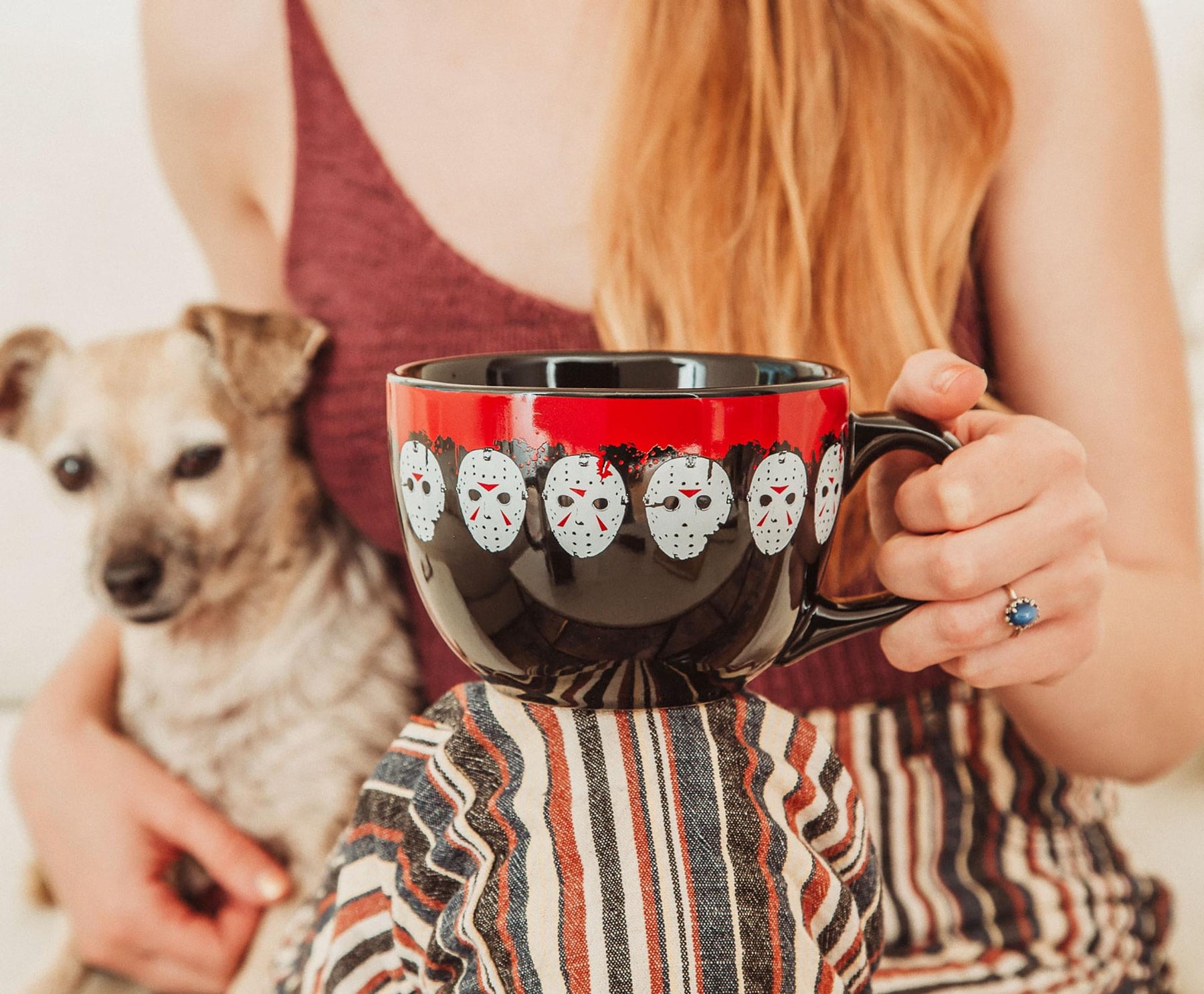 Friday the 13th Jason Mask Legacy Ceramic Soup Mug | Holds 24 Ounces