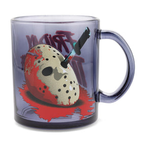 Friday the 13th Jason Voorhees Mask Glass Mug | Holds 18 Ounces