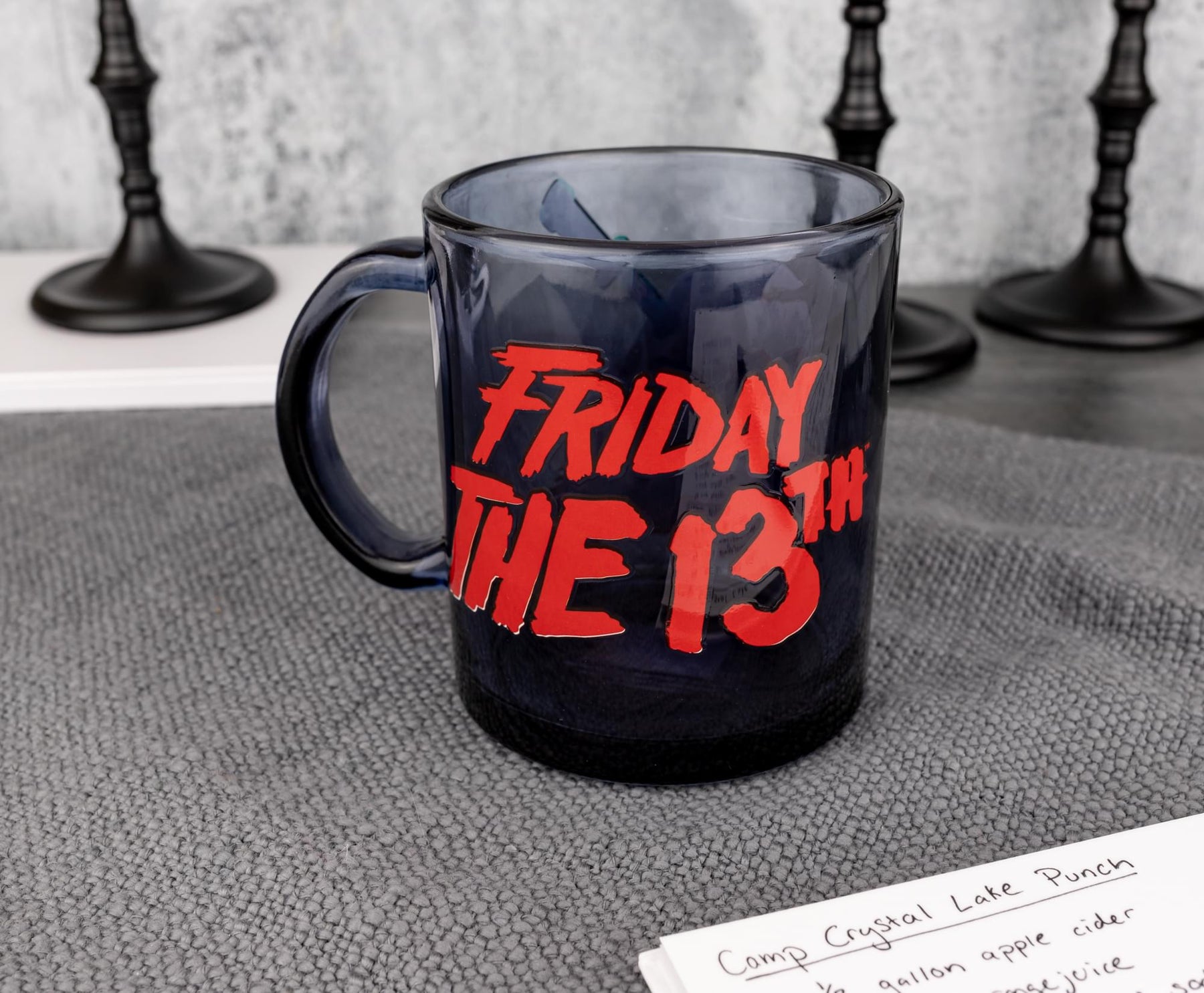 Friday the 13th Jason Voorhees Mask Glass Mug | Holds 18 Ounces