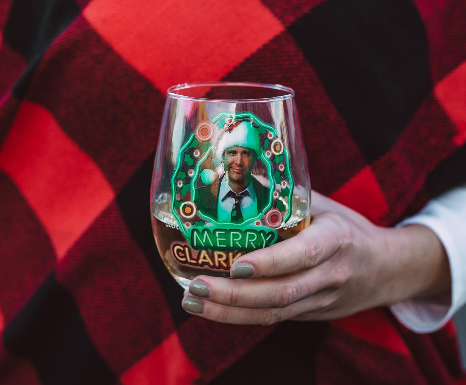 National Lampoon's Christmas Vacation Merry Clarkmas Stemless Glass | 20 Ounces