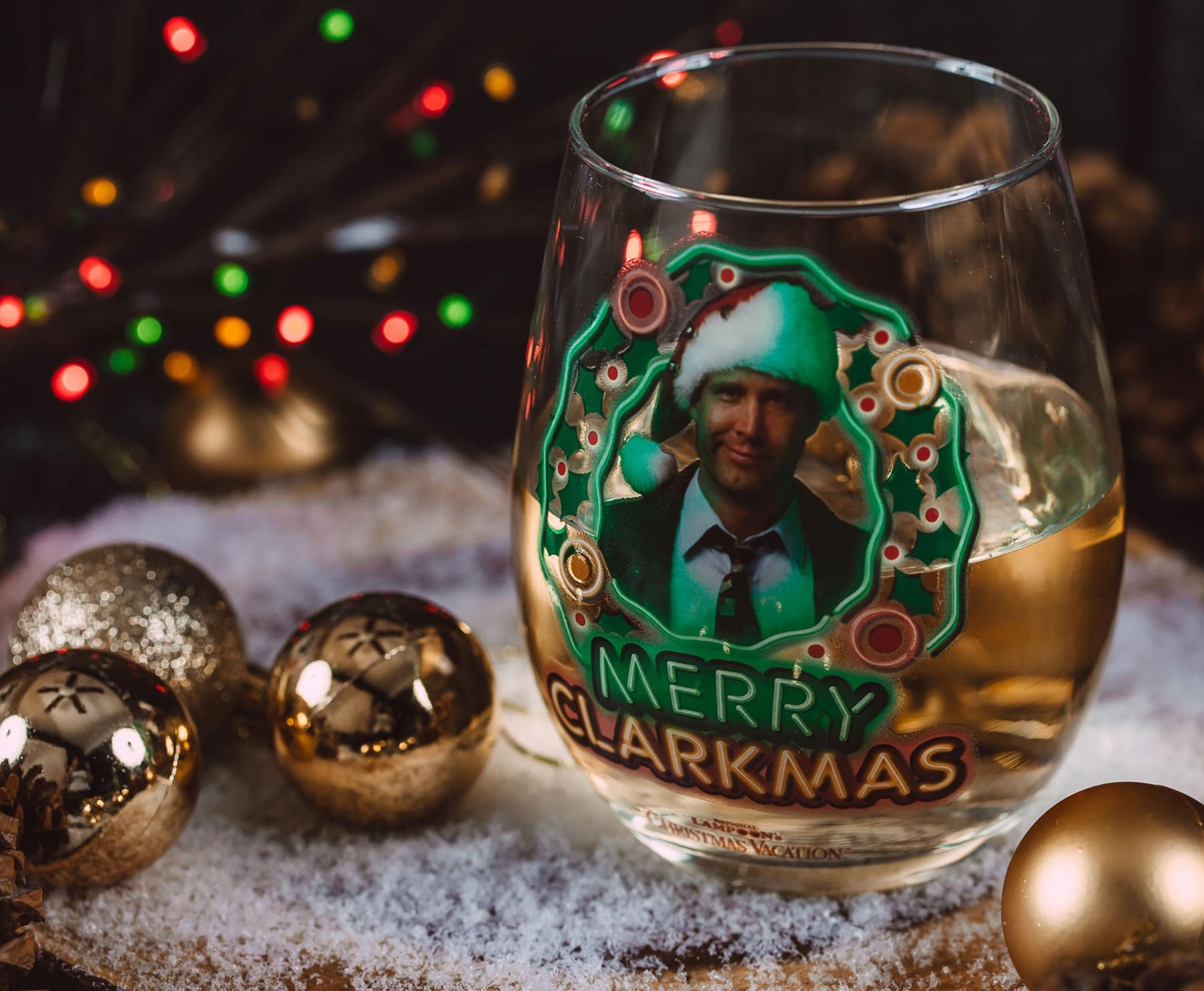 National Lampoon's Christmas Vacation Merry Clarkmas Stemless Glass | 20 Ounces