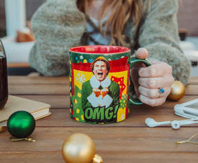 Elf "OMG! Santa's Coming!" Ceramic Mug | Holds 20 Ounces