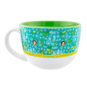 Elf Tossed Pattern Ceramic Soup Mug | Holds 20 Ounces