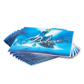 The Polar Express Train Arrival "Believe" 16-Piece Paper Napkins Set