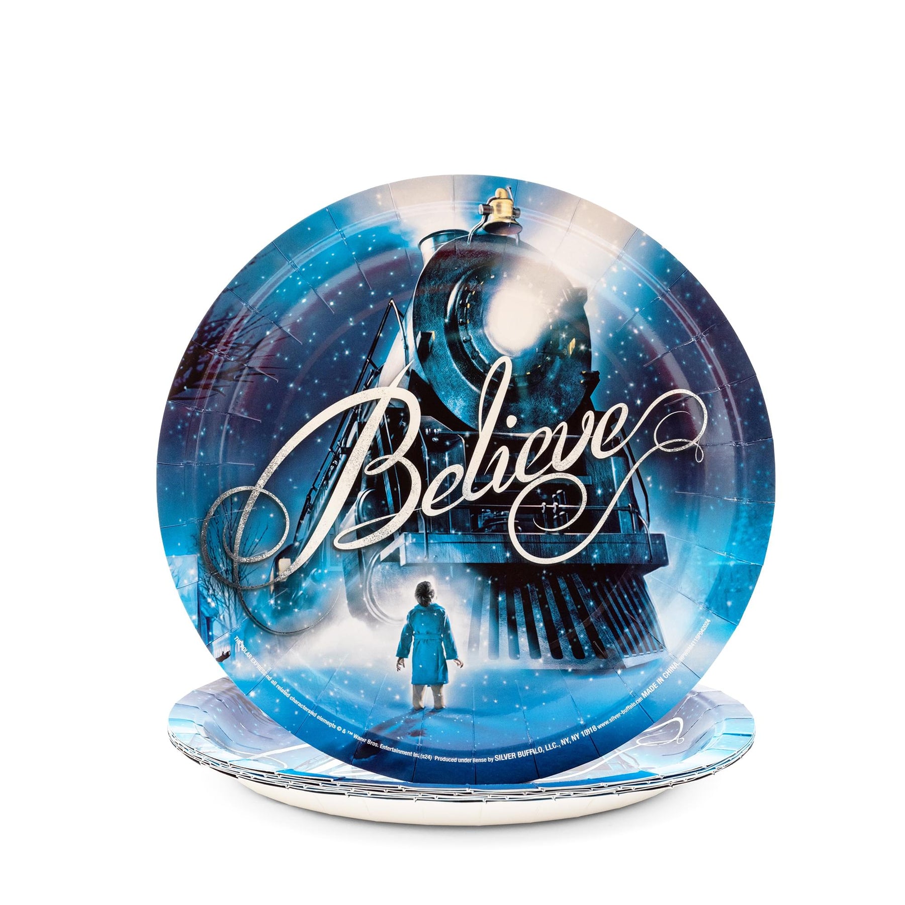 The Polar Express Train Arrival "Believe" 8-Piece Paper Plate Set