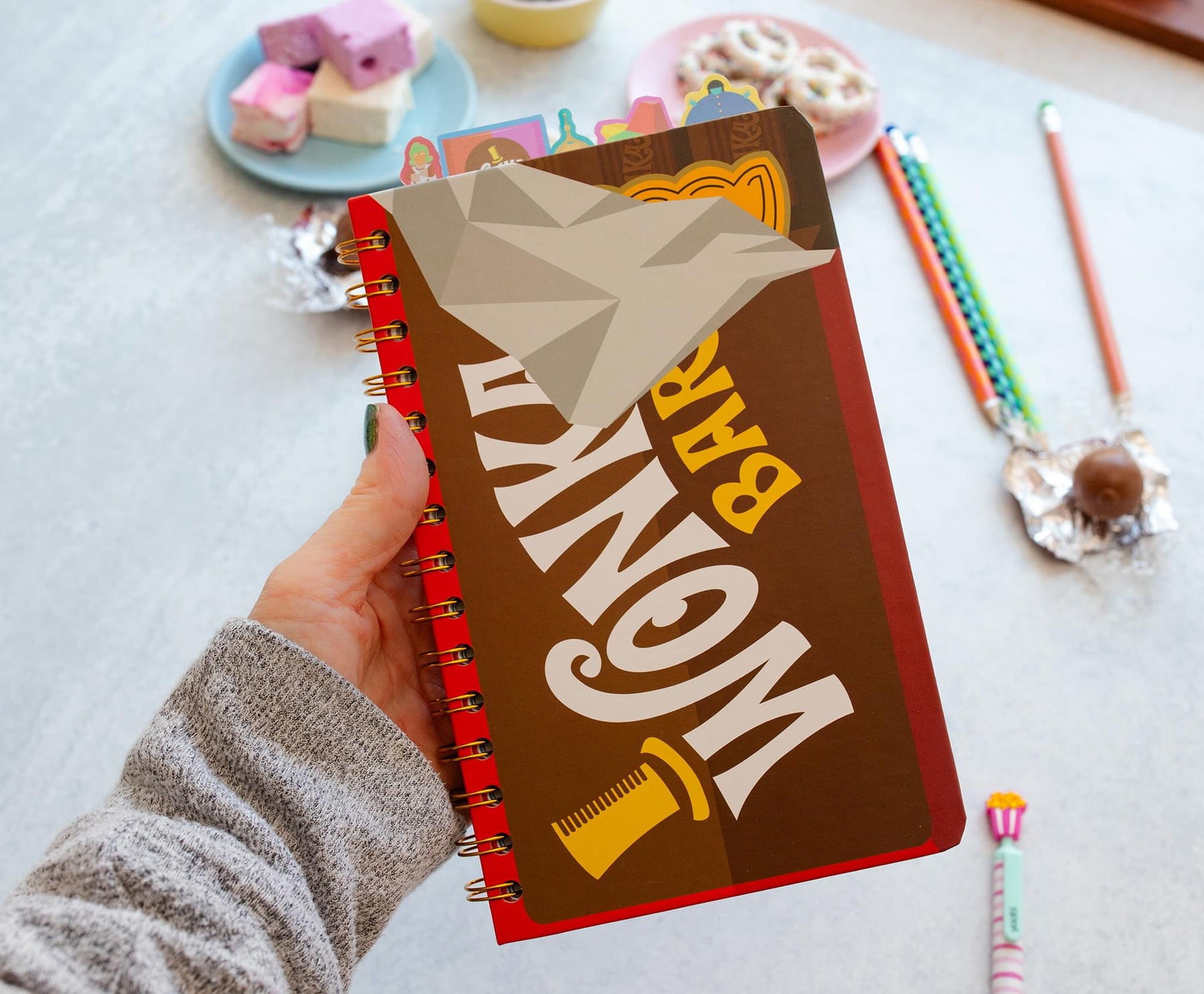 Willy Wonka Bar 5-Tab Spiral Notebook With 75 Sheets