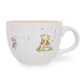 Disney Winnie The Pooh But First Hunny Ceramic Soup Mug | Holds 24 Ounces