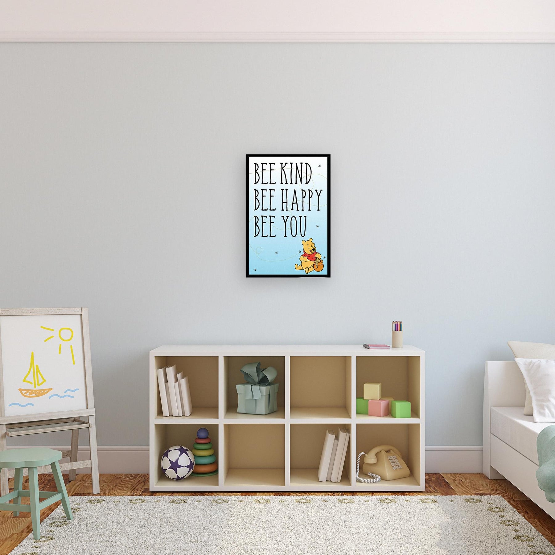 Winnie the Pooh Bee Kind 13 x 19 Inch Framed MDF Wall Art