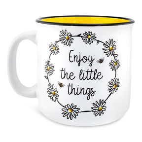 Disney Winnie the Pooh "Enjoy The Little Things" Ceramic Camper Mug | Holds 20 Ounces