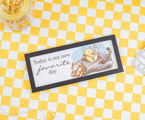 Disney Winnie The Pooh "Favorite Day" 12 x 5 Inch Hanging Wood Wall Art