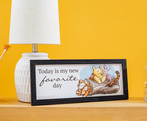 Disney Winnie The Pooh "Favorite Day" 12 x 5 Inch Hanging Wood Wall Art