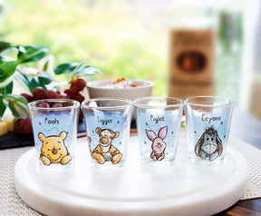 Disney Winnie The Pooh Character Portraits 2-Ounce Mini Shot Glasses | Set of 4