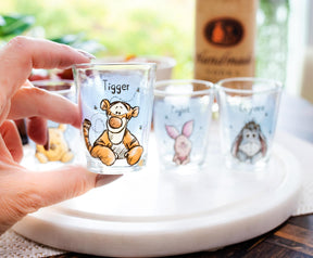 Disney Winnie The Pooh Character Portraits 2-Ounce Mini Shot Glasses | Set of 4