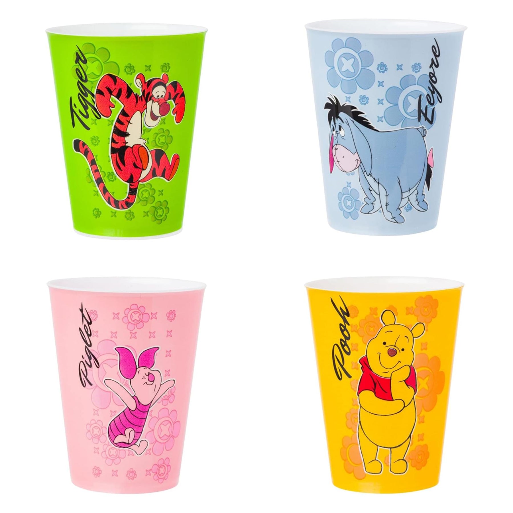 Disney Winnie the Pooh 2 Ounce Plastic Mini Cup Set of 4