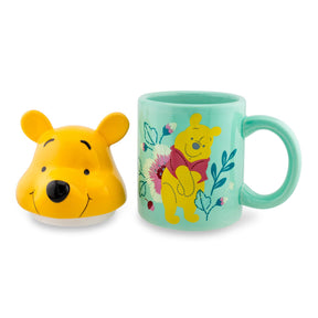 Disney Winnie the Pooh Ceramic Mug With Sculpted Topper | Holds 18 Ounces