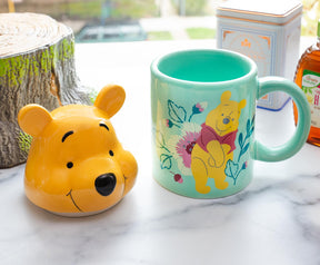 Disney Winnie the Pooh Ceramic Mug With Sculpted Topper | Holds 18 Ounces