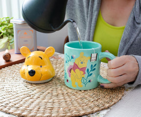 Disney Winnie the Pooh Ceramic Mug With Sculpted Topper | Holds 18 Ounces