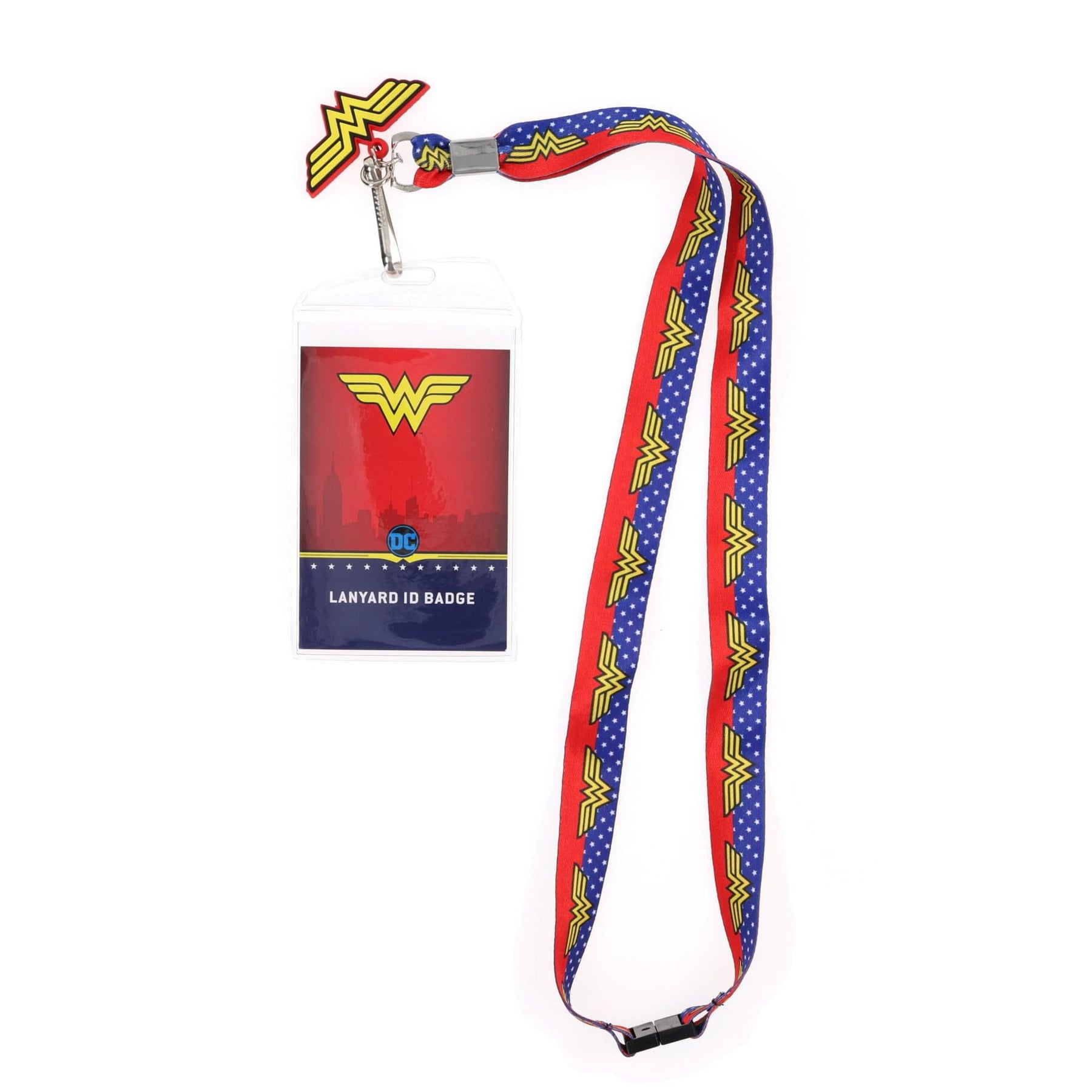 DC Comics Wonder Woman 22-Inch Lanyard With ID Badge Holder And Logo Charm