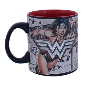 DC Comics Wonder Woman Logo with Character Heat Reveal 20oz Ceramic Mug