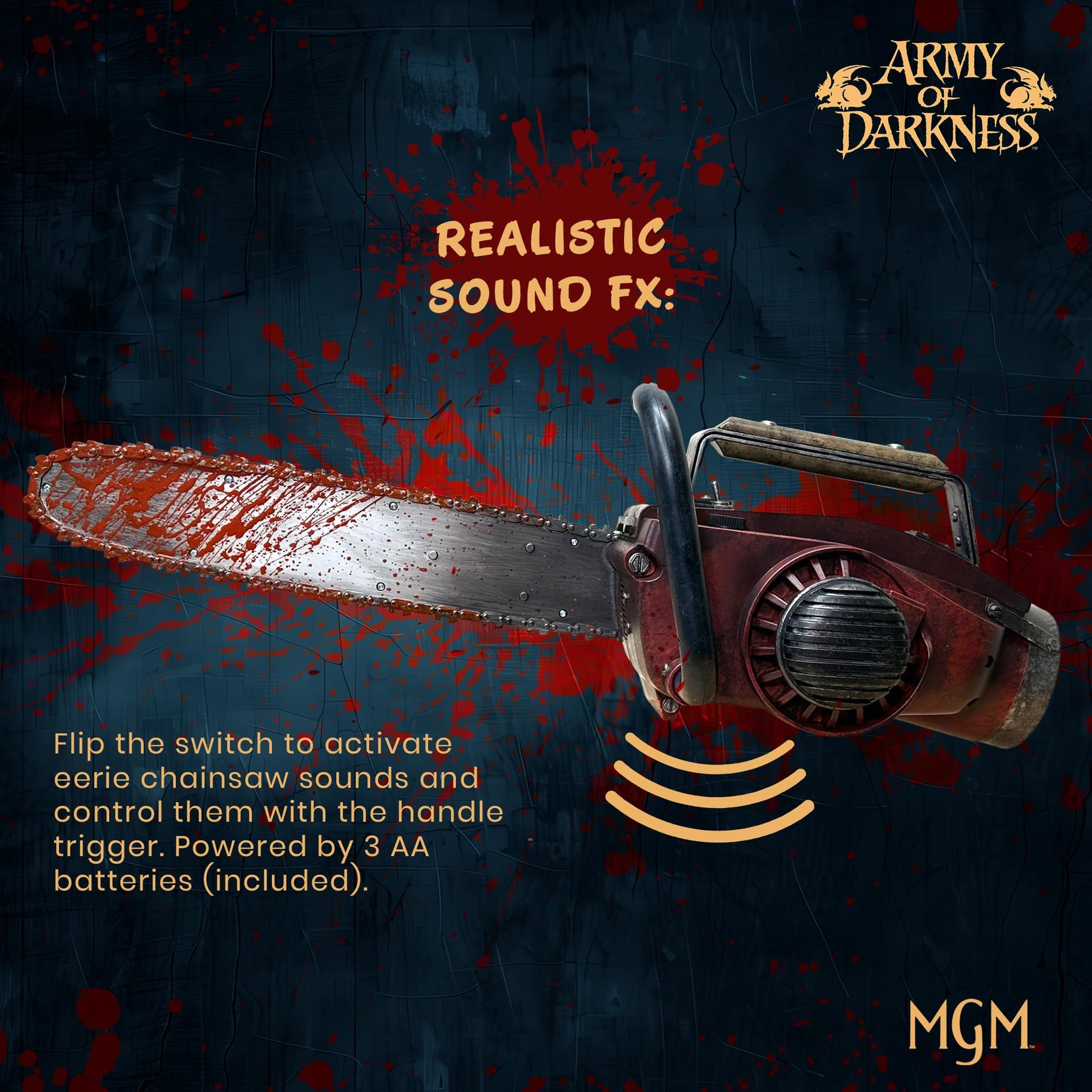 Army of Darkness Ash's Chainsaw 1:1 Scale Electronic Prop Replica