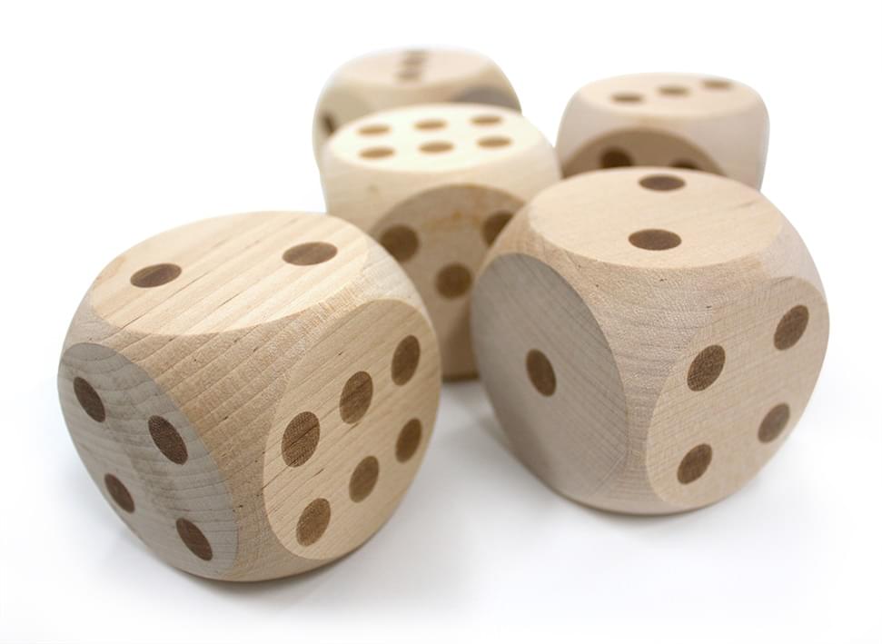 Big Dice | Outdoor Wooden Dice Game | For 2 or More Players