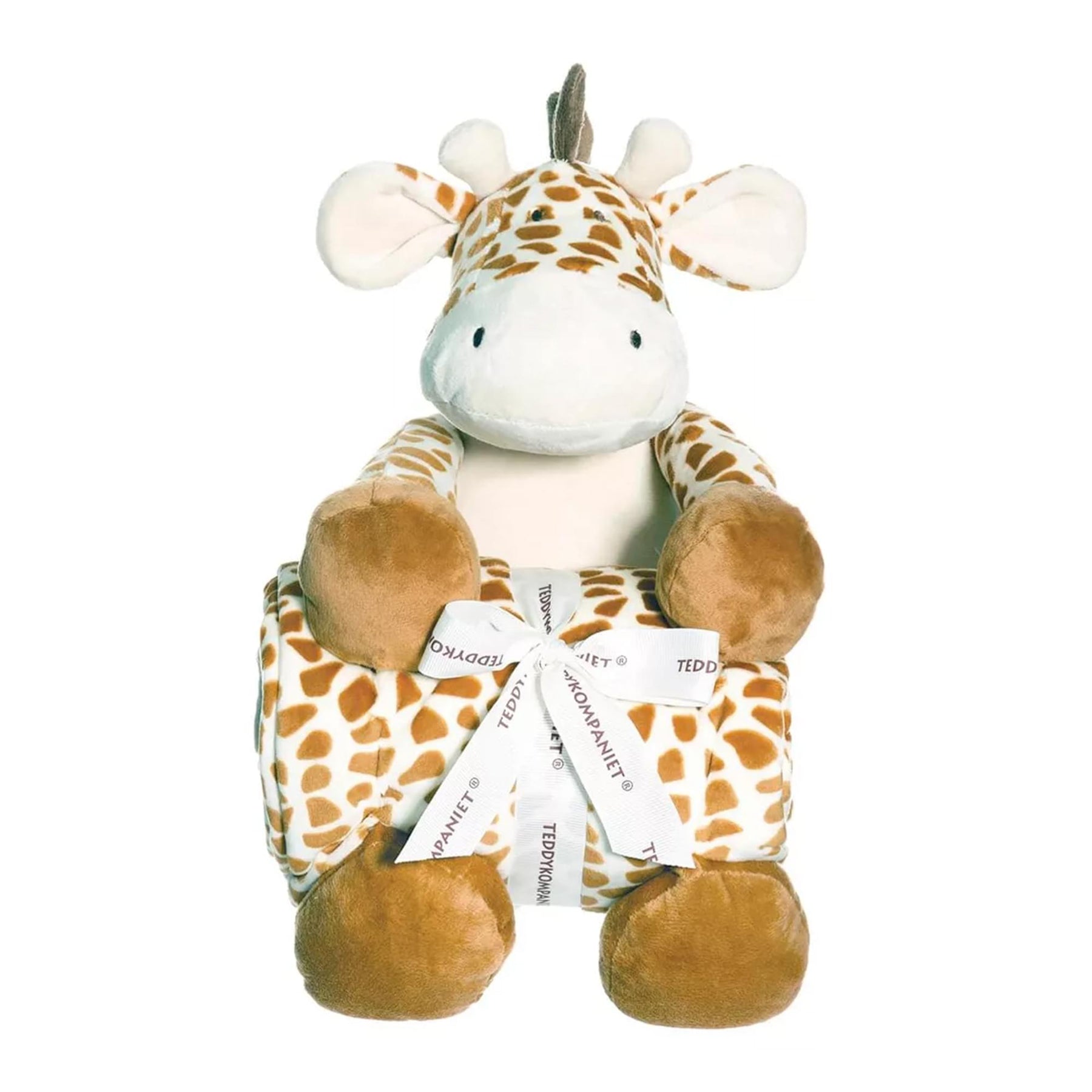 Teddykompaniet Diinglisar Collection 11 Inch Plush Giraffe and Blanket Set