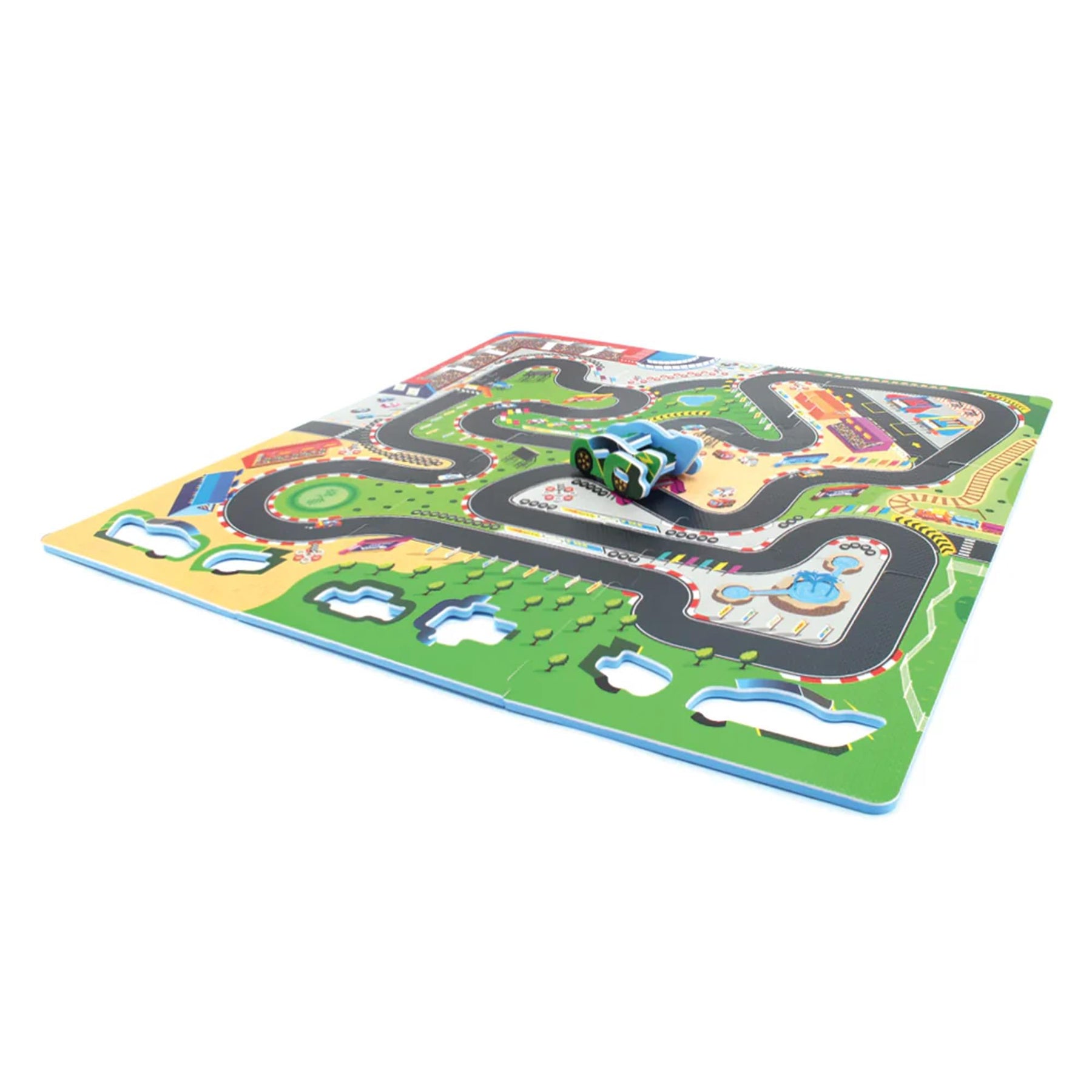 Sunta Play Mat DIY Race Track and Car | 9 Piece Set