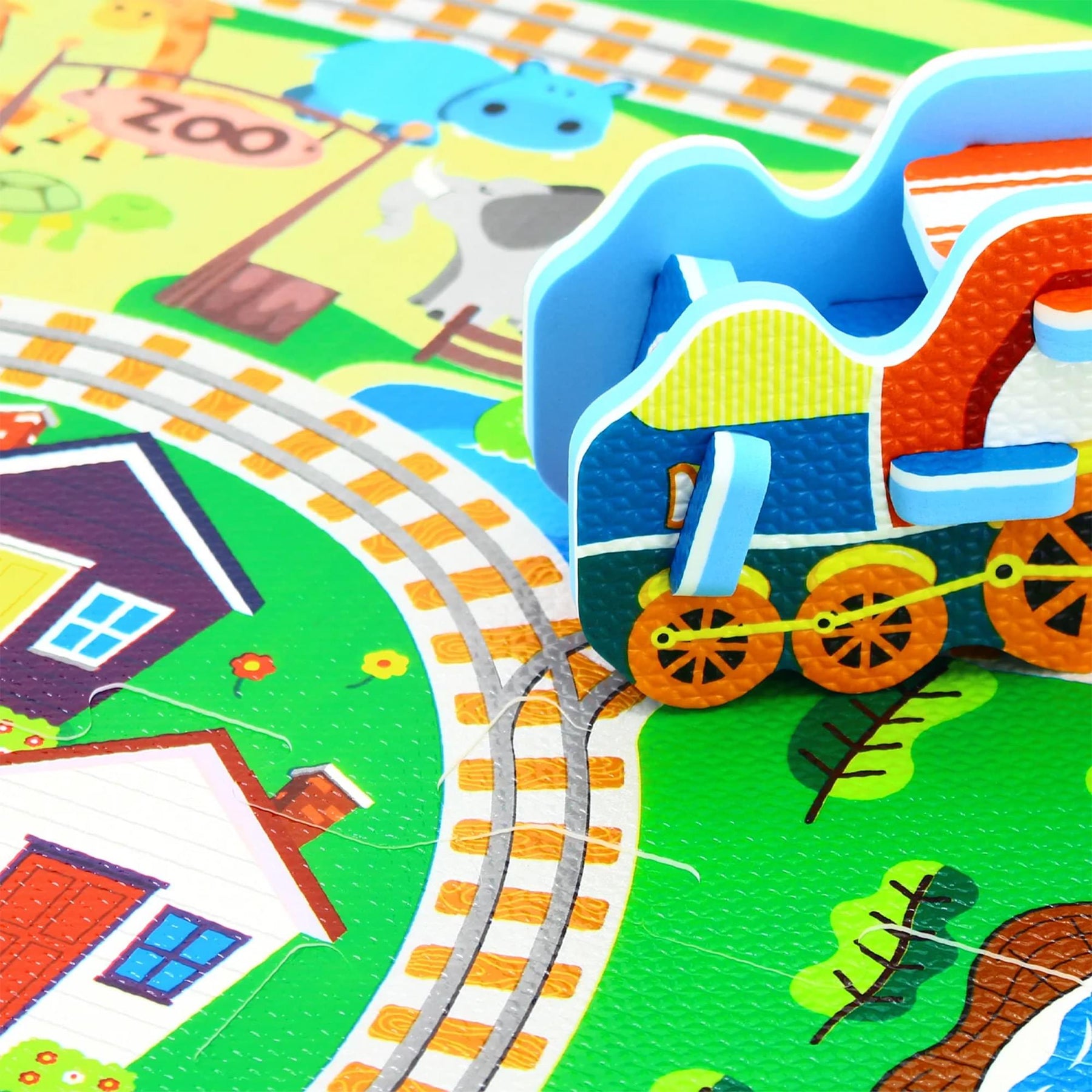 Sunta Play Mat DIY Train Track and Train | 9 Piece Set