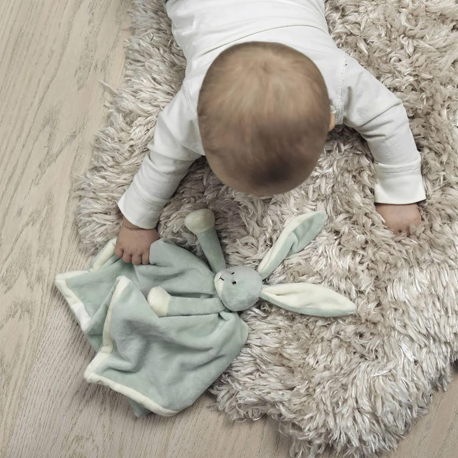 Teddykompaniet Plush Baby Blanket | Sage Bunny