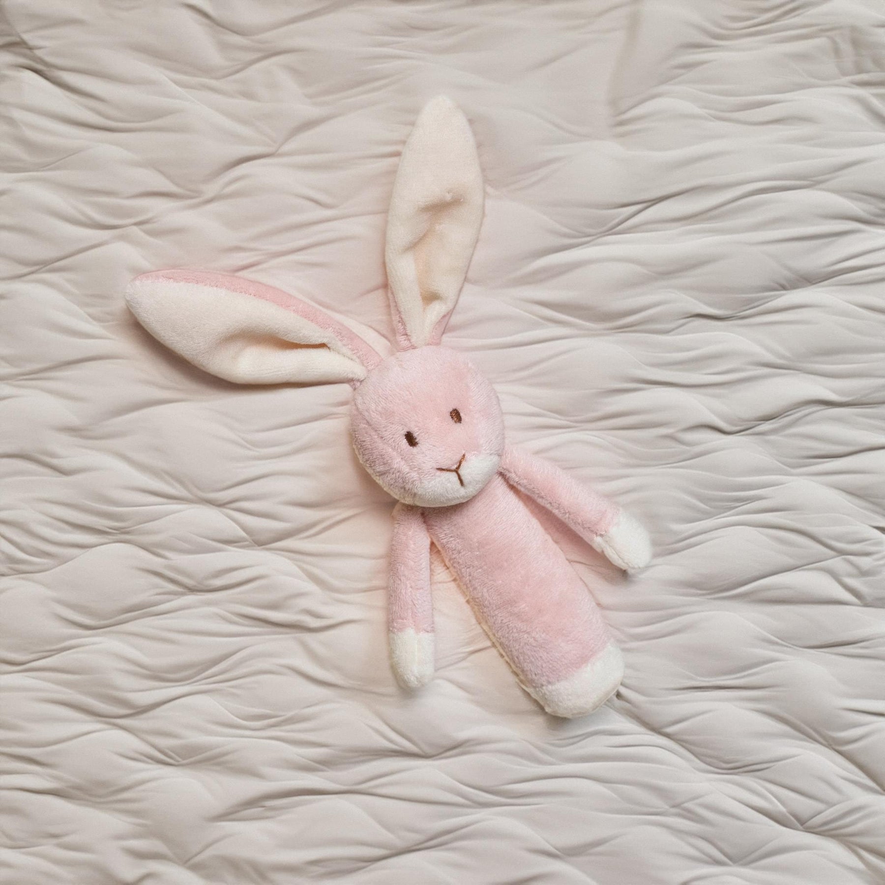 Teddykompaniet Plush Baby Rattle | Rose Bunny