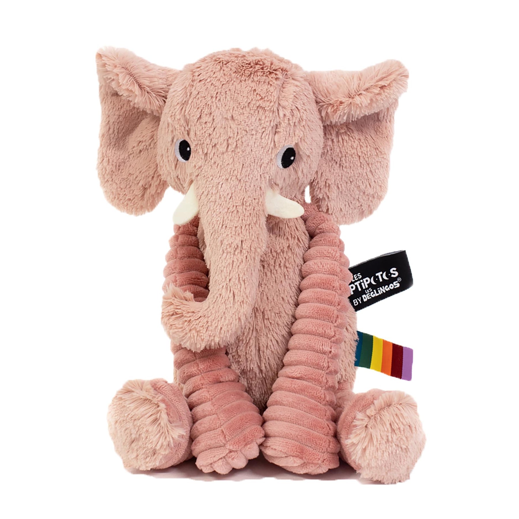 Les Deglingos Ptipotos Dimoitou the Elephant Plush | Pink