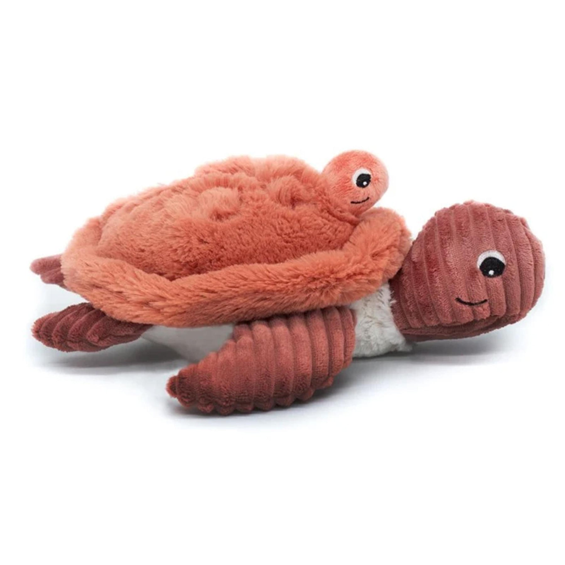 Les Deglingos Plush Animal | Terracota Turtle Mom with Baby