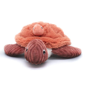 Les Deglingos Plush Animal | Terracota Turtle Mom with Baby