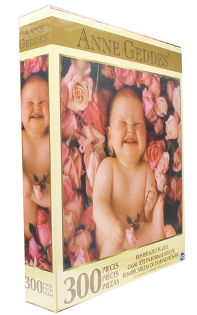 Anne Gedes Baby With Pink Roses 300 Piece Poster Sized Jigsaw Puzzle