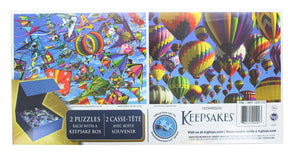 Set of 2 Keepsakes 500 Piece Jigsaw Puzzles | Balloons / Kites