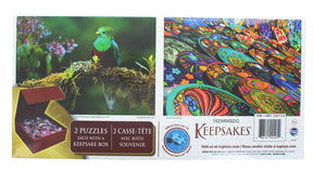 Set of 2 Keepsakes 1000 Piece Jigsaw Puzzles | Colorful Birds