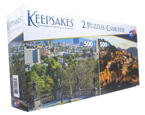 Set of 2 Keepsakes 500 Piece Jigsaw Puzzles | Mexico City / Acapulco